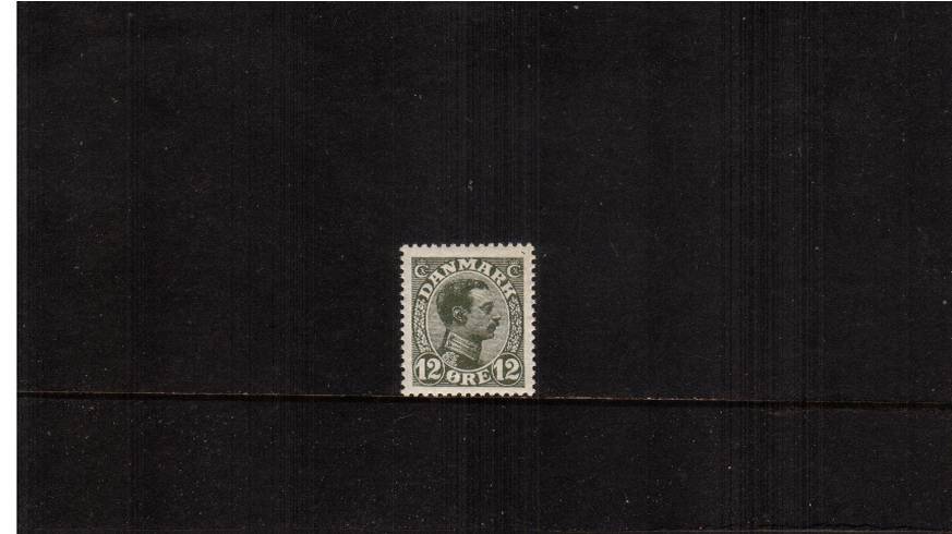 12or Olive-Slate - Type B - King Christian X 
<br/>A superb unmounted mint single.