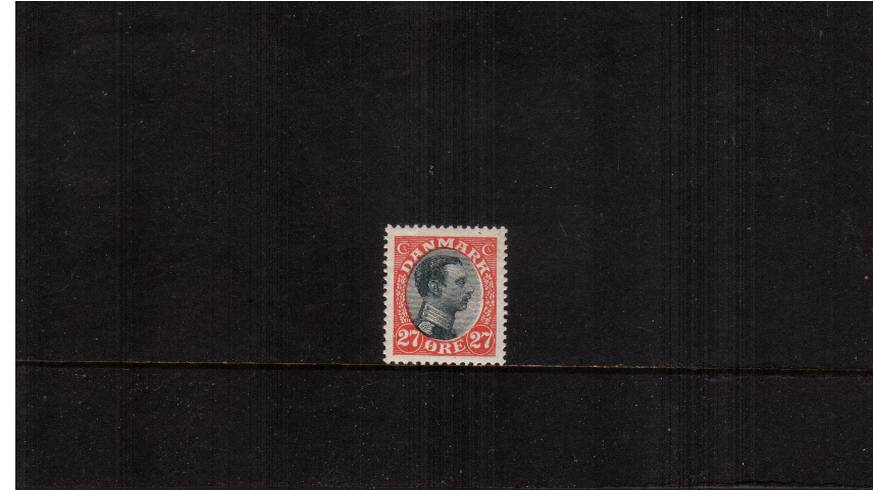 27or Black and Scarlet - King Christian X<br/>
A superb unmounted mint single.