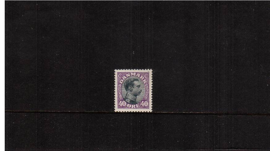 40or Black and Violet - King Christian X<br/>
A superb unmounted mint single.