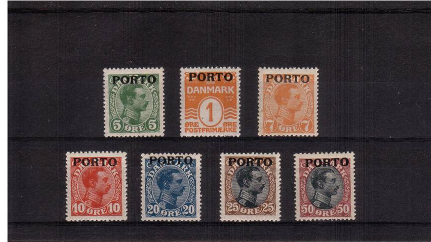 The 1921 Postage Due complete set of seven superb unmounted mint.