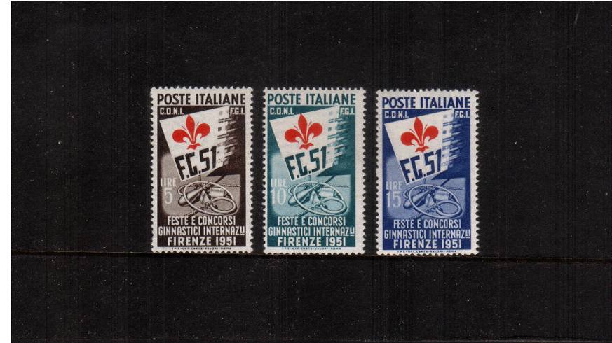 International Gymnastic Festival<br/>
A superb unmounted mint set of three. SG Cat 160
<br/><b>QXQ</b>