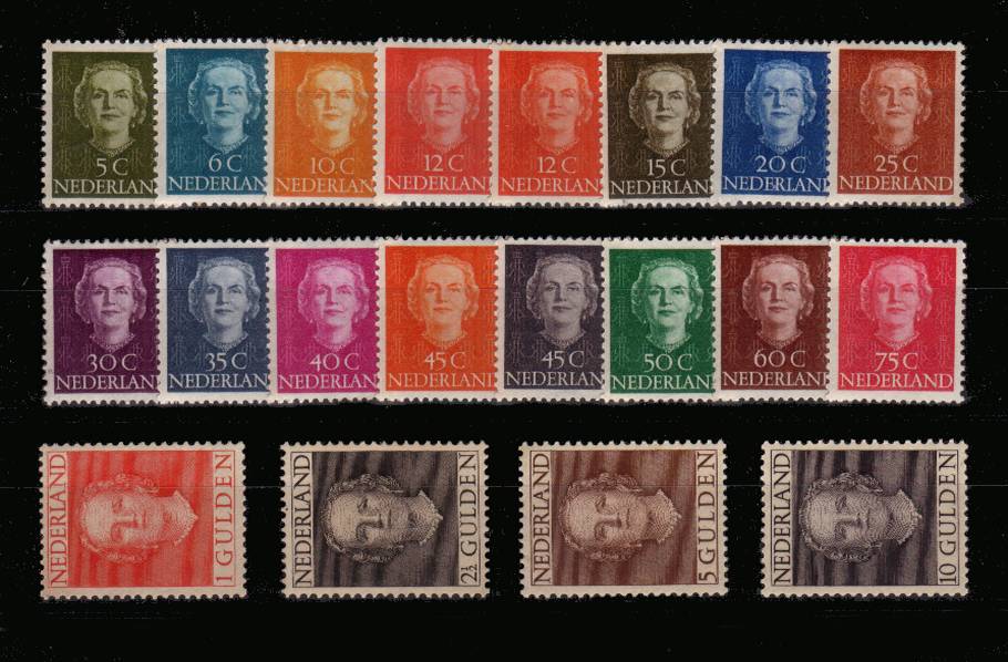 The Queen Juliana Head complete set of twenty superb unmounted mint. SG Cat 2000<br/><b>QXQ</b>