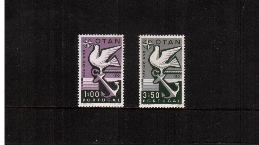 North Atlantic Treaty Organization (NATO)<br/>
A superb unmounted mint set of two. SG Cat �80