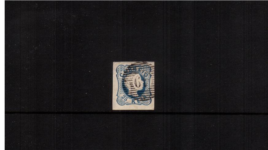 25r Deep Blue<br/>
A superb fine used single with four large margins. SG Cat �