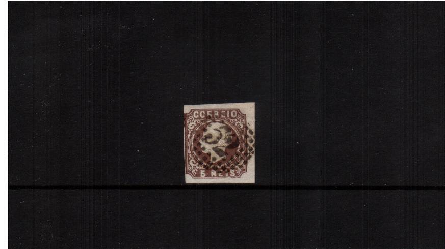 5r Deep Brown - Type II<br/>
A superb fine used single with four large margins. SG Cat �