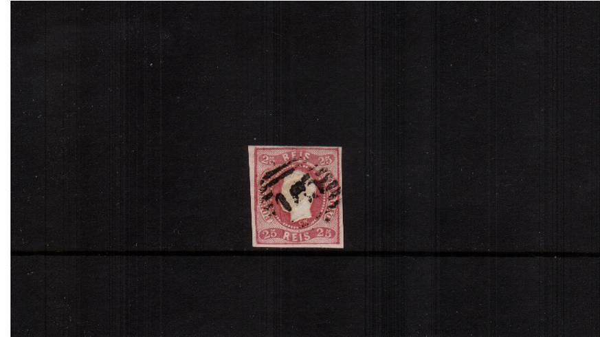 25r Rose<br/>
A superb fine used single with four large margins. SG Cat 12