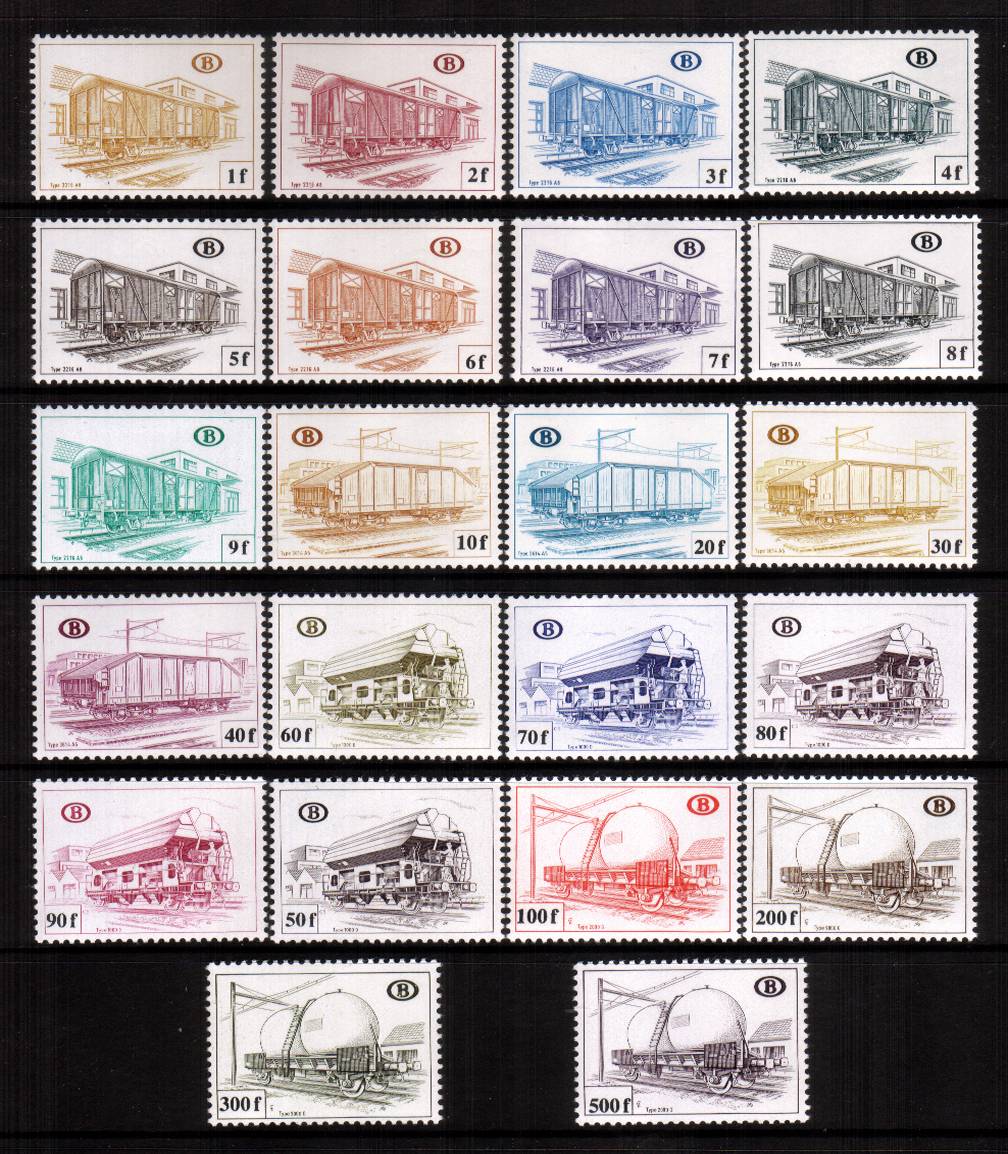 The RAILWAY PARCELS complete set of twenty-two superb unmounted mint.<br/>Scarce set! SG Cat 130
<br/><b>QAQ</b>