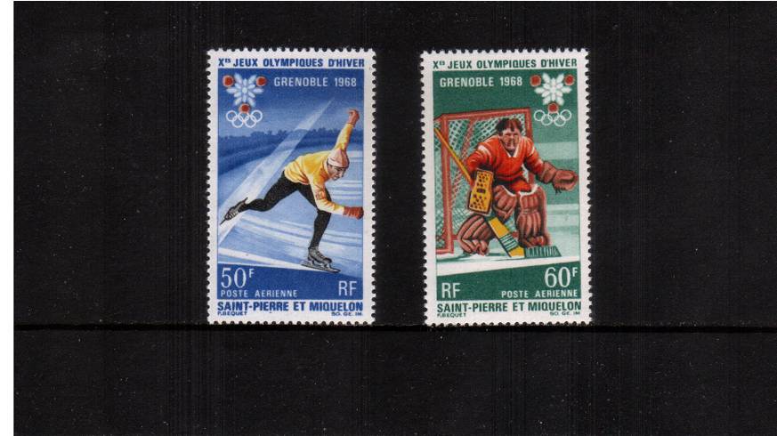 Winter Olympic Games - Grenoble<br/>A superb unmounted mint set of two.
<br/><b>QAQ</b>