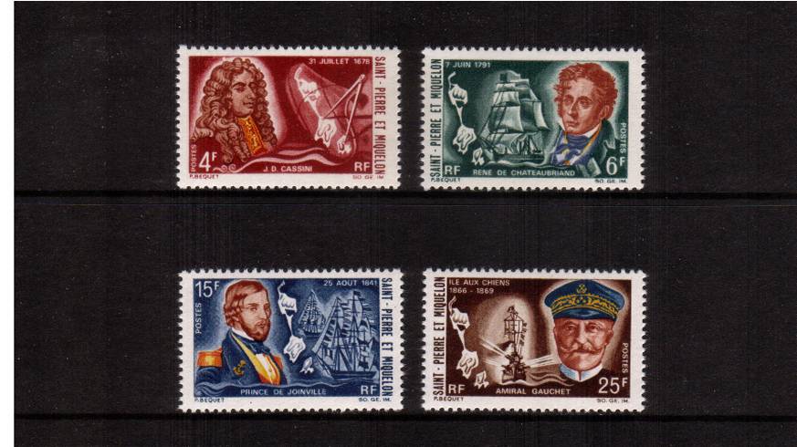 Famous Visitors to St. Pierre and Miquelon<br/>A superb unmounted mint set of four
<br/><b>QAQ</b>