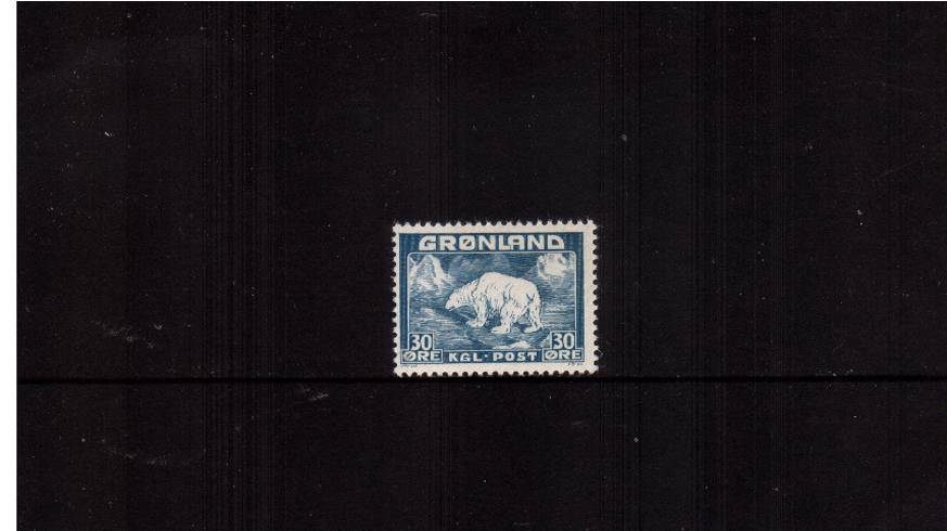 30o Blue - Polar Bear odd value<br/>A superb unmounted mint single 
<br/><b>QAQ</b>