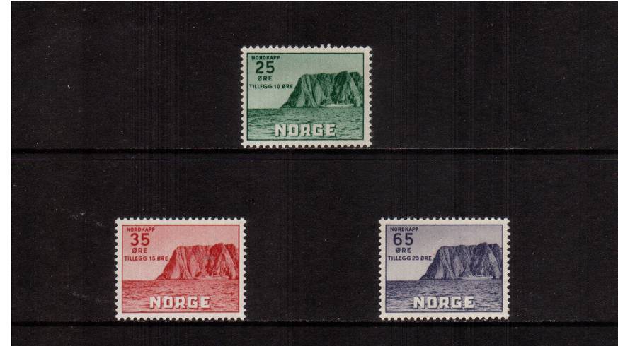 Norwegian Tourist Association Fund<br/>
A superb unmounted mint set of three. SG Cat 22<br/><b>QAQ</b>