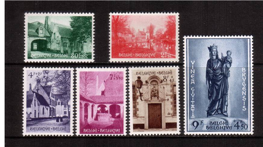 Bruges Restoration Fund.<br/>
A superb unmounted mint set of five. SG Cat 200