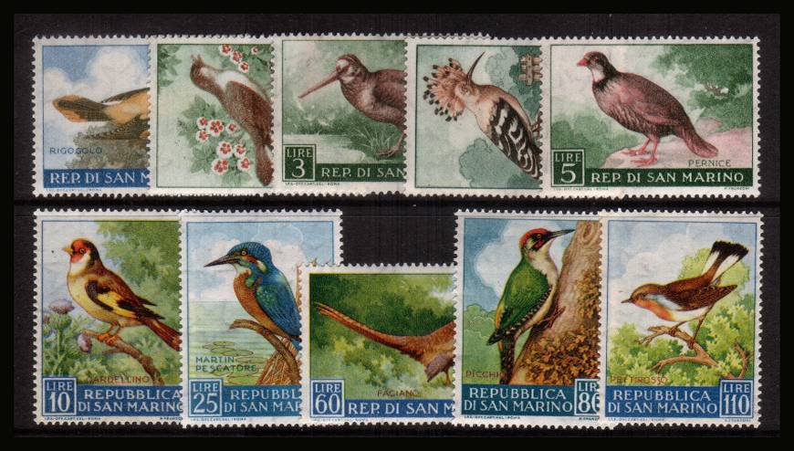 Birds set of ten superb unmounted mint.<br/>SG Cat 17