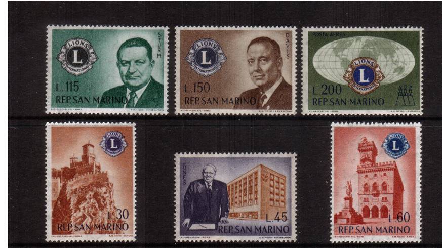 Lions International set of six superb unmounted mint
<br/>SG Cat 26