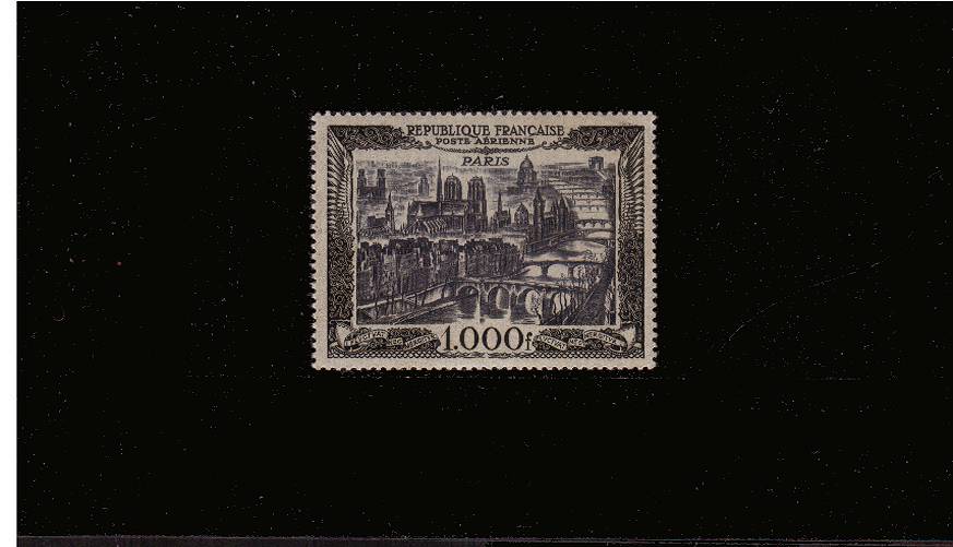 The famous 1000f ''Paris'' single superb unmounted mint. <br/>SG Cat 225.00 
<br/><b>QKX</b>