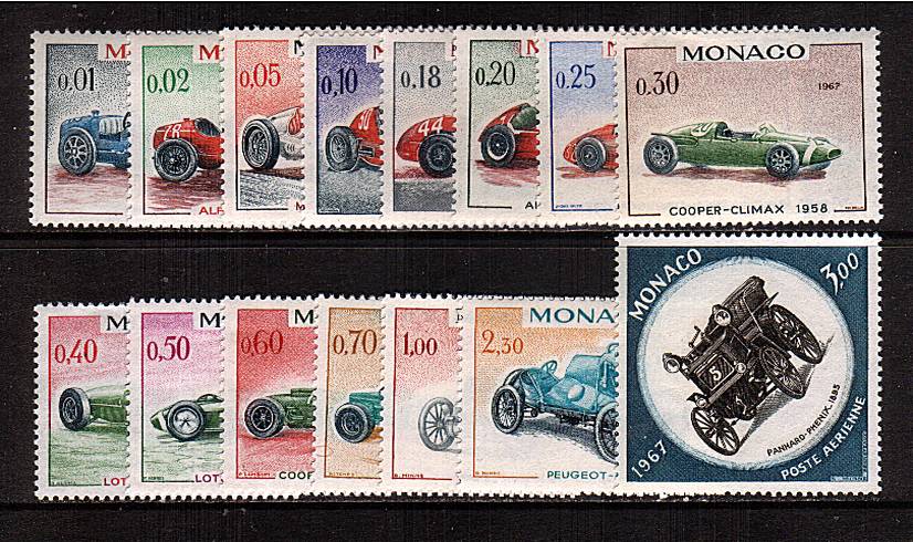 25th Motor Car Grand Prix, Monaco<br/>
A superb unmounted mint set of fifteen.