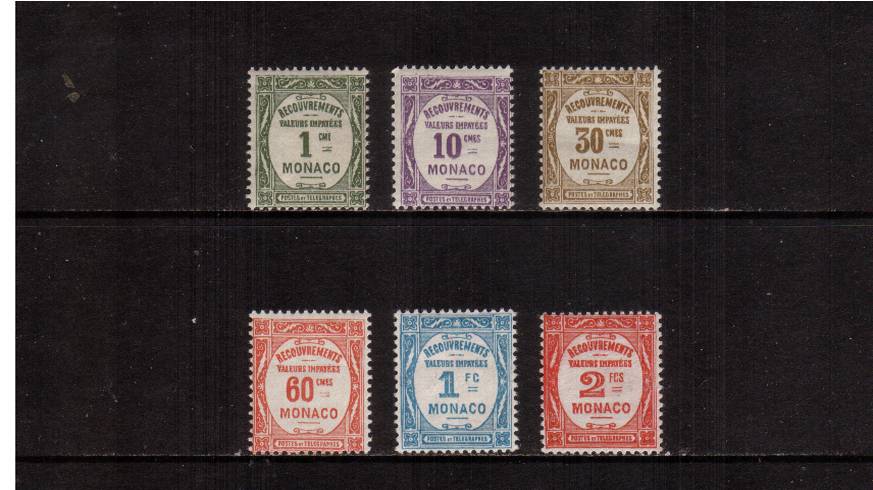 The POSTAGE DUE set of six very, very lightly mint. SG Cat £225