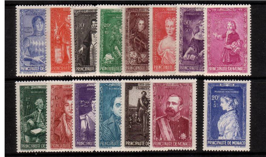 National Relief Fund - Royal Personages<br/>A lightly mounted mint set of fifteen.