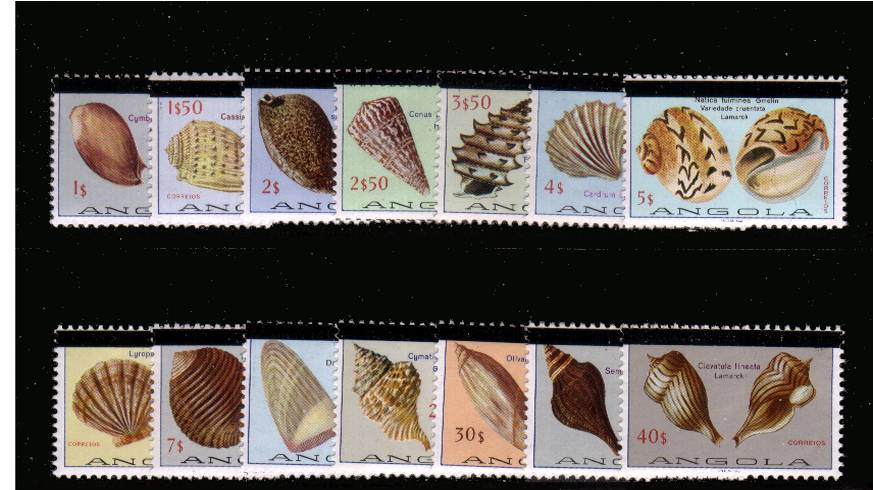 The Sea Shells set of fourteen superb unmounted mint.