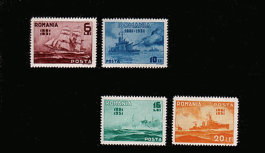 50th Anniversary of Romanian Navy.<br/>A superb unmounted mint set of four. SG Cat �