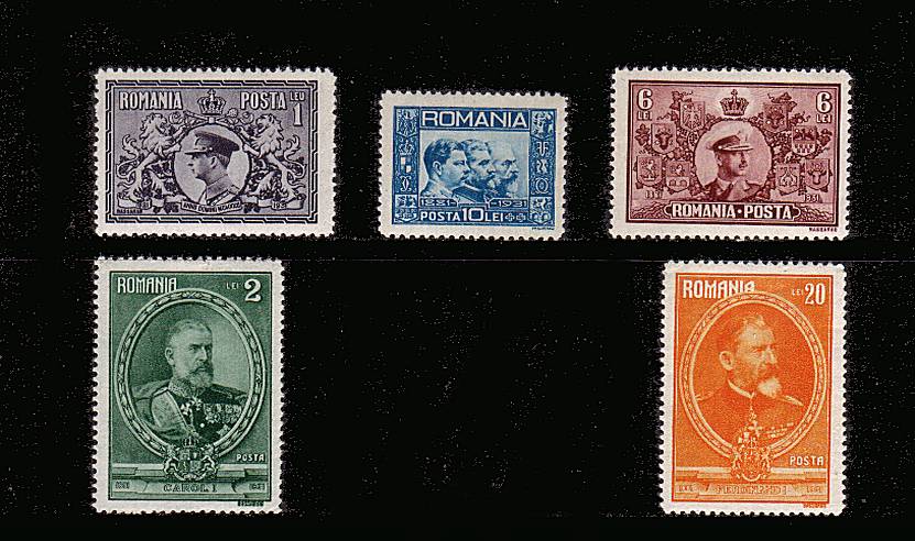 50th Anniversary of Romanian Monarchy<br/>
A superb unmounted mint set of five. SG Cat 60