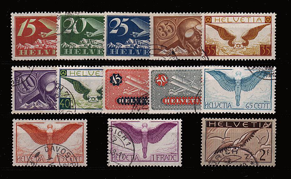 The AIR set of thirteen<br/>superb fine used each stamp with a genuine cancel. SG Cat £550