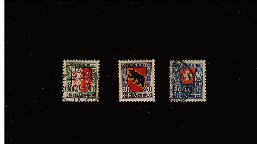 ''ProJuventute'' set of three superb fine used. SG Cat �<br/>Please note that the set does have full perforations.
