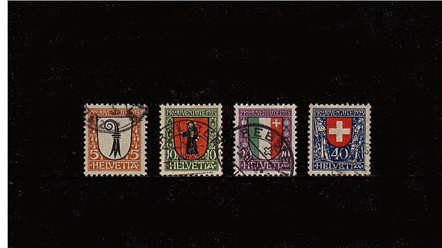 ''ProJuventute'' set of four superb fine used. SG Cat 90