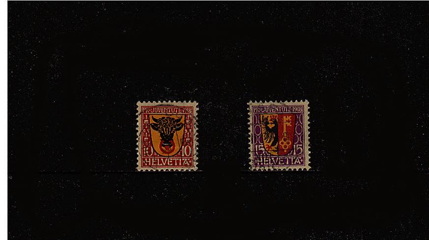 ''ProJuventute'' set of two superb fine used. SG Cat 65