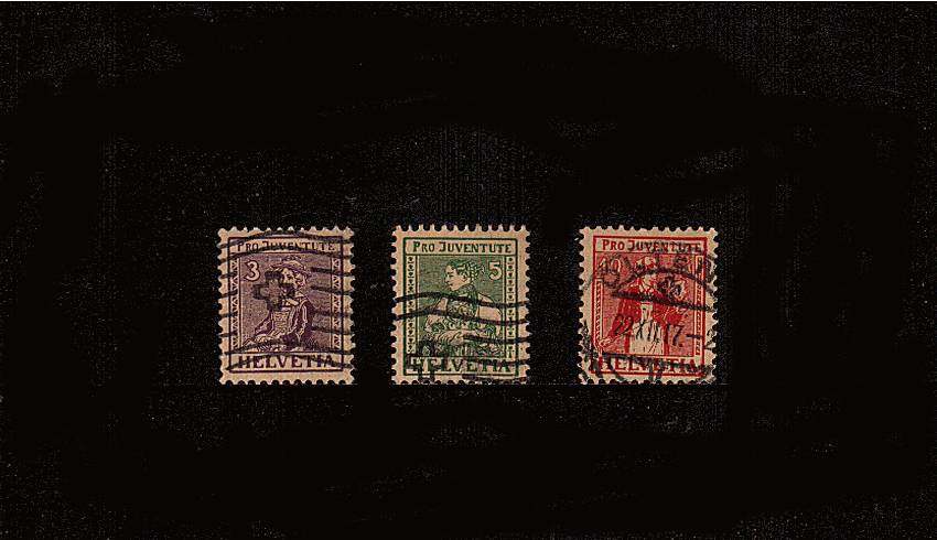 ''ProJuventute'' set of three superb fine used. SG Cat 130