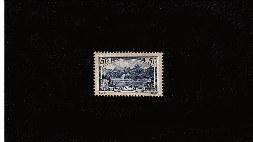 5F Deep Blue - With the engravers name of ''J. SPRENGER'' at right.<br/>A good mounted mint stamp. SG Cat 190