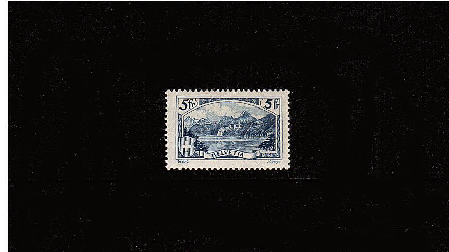 5F Deep Blue - Lighter shade<br/>With the engravers name of ''J. SPRENGER'' at right.<br/>A good mounted mint stamp. SG Cat 190
