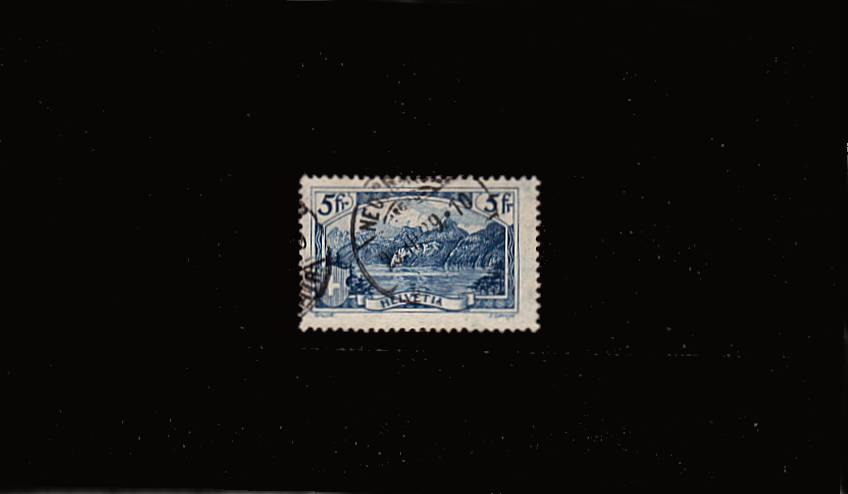 5F Deep Blue - With the engravers name of ''J. SPRENGER'' at right.<br/>A good fine used stamp. SG Cat 18