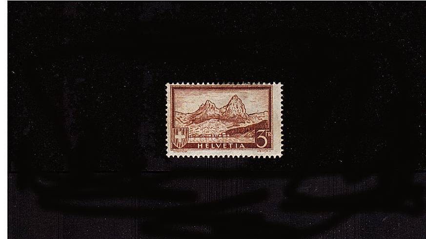 3F Red-Brown<br/>
An average mounted mint stamp. SG Cat 75