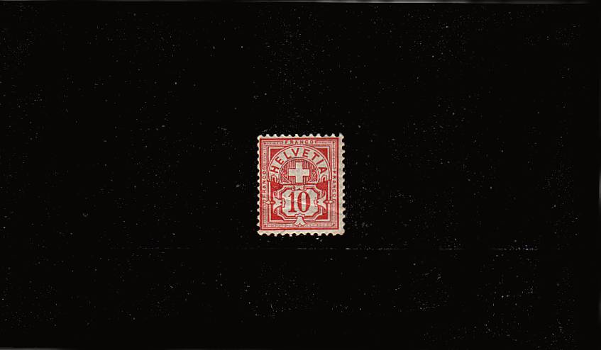 10c Carmine<br/>
A very lightly mounted mint stamp but with a gum crease. SG Cat 130