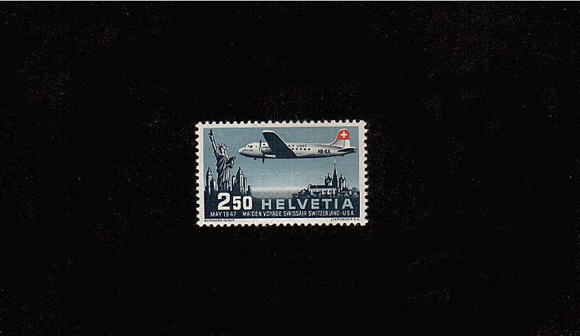 First Geneva - New York Flight<br/>
A superb unmounted mint single. SG Cat 30