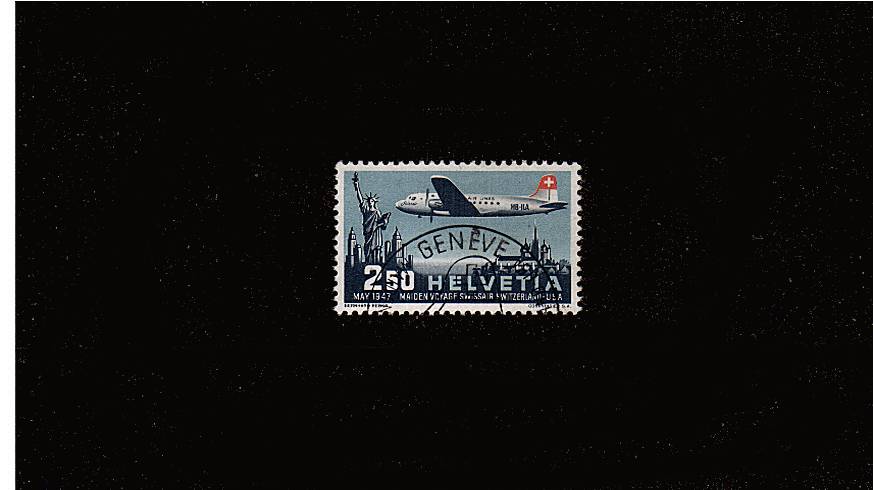 First Geneva - New York Flight<br/>
A superb fine used single. SG Cat 35