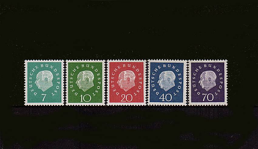 President Heuss set of five superb unmounted mint.