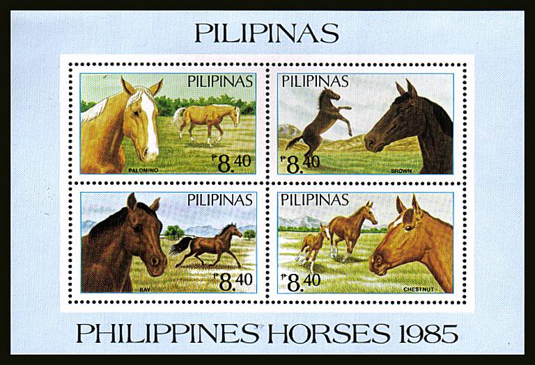 Horses<br/>
A superb unmounted mint minisheet. SG Cat 22