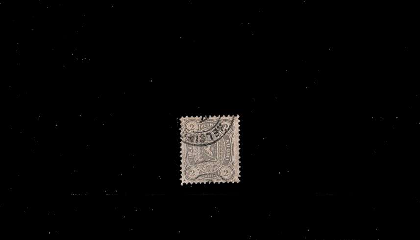 2p Grey - Perforation 12½<br/>
A good fine used single<br/>
SG Cat 25
<br/><b>QBQ</b>