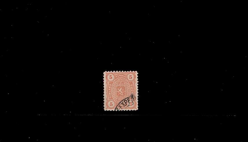 5p Orange - Perforation 12½<br/>
A superb fine used single<br/>
SG Cat 11
<br/><b>QBQ</b>