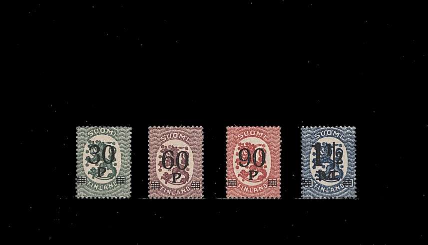 The surcharged set of four lightly mounted mint.
<br/><b>QBQ</b>