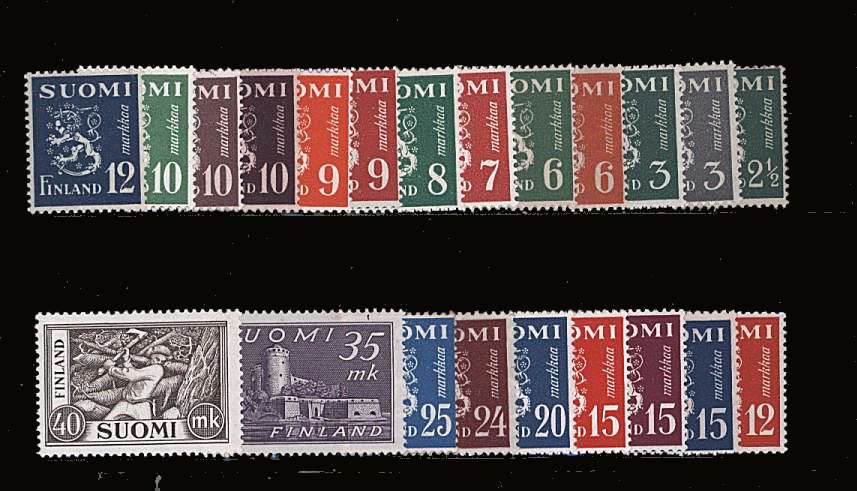 The ''Lion'' set of twenty-two lightly mounted mint with several minor values having no gum.<br/>
SG Cat £90