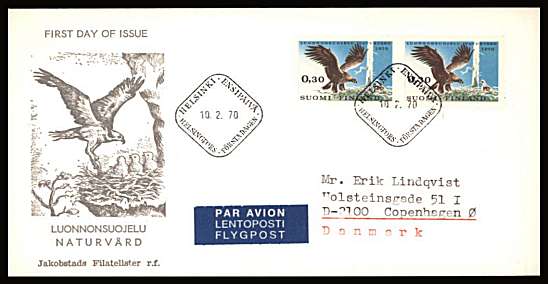 Nature Conservation Year - Eagle Bird single as a pair
<br/>on an illustrated First Day Cover with special cancel<br/><br/>


Note: The MICHEL catalogue prices a FDC at x2.8 times the used set price