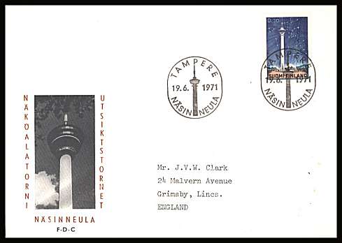 30p Definitive single 
<br/>on an illustrated First Day Cover with special cancel<br/><br/>


Note: The MICHEL catalogue prices a FDC at x10 times the used set price
