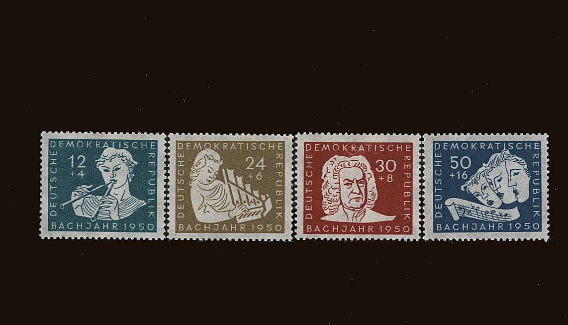 Death Bicentenary of J. S. Bach<br/>A superb unmounted mint set of four.<br/>SG Cat £55<br/><b>QAL</b>
