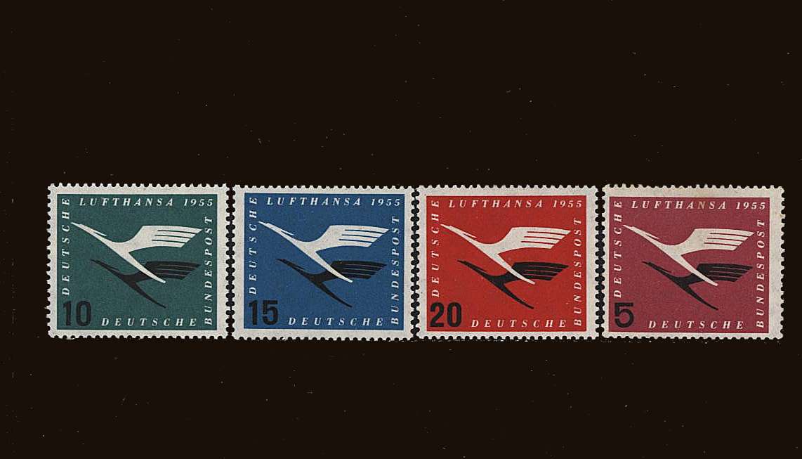 Re-establishment of Lufthansa Airways<br/>
A superb unmounted mint set of four.<br/>
SG Cat £41 
<br/><b>QAL</b>