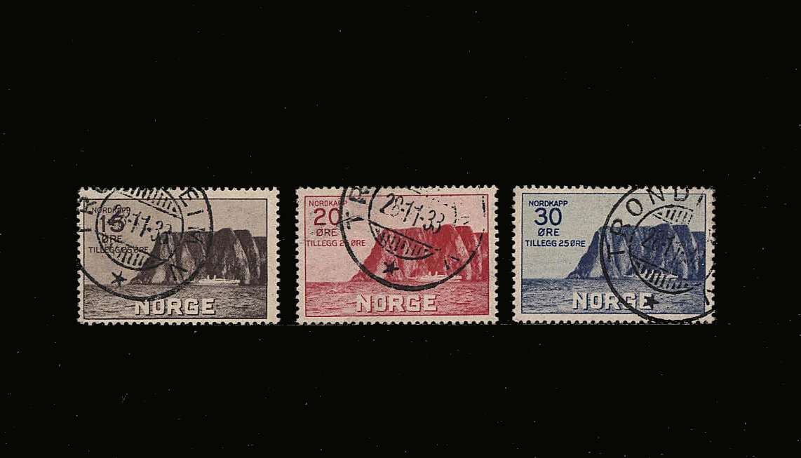 Norwegian Tourist Association Fund<br/>A superb fine used set of three<br/>SG Cat £170
