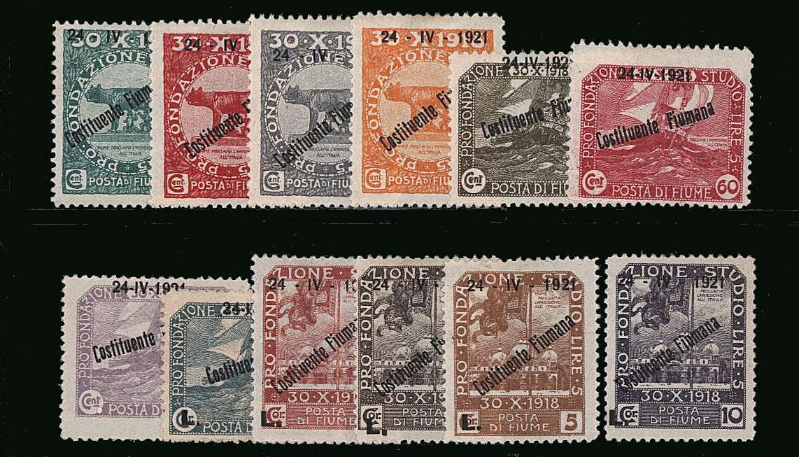 The ''NEW CONSTITUTION'' set of twelve.<br/>
A fresh looking mounted mint set set with several minor values<br/>having no gum mentioned for accuracy.<br/>SG Cat £485.00