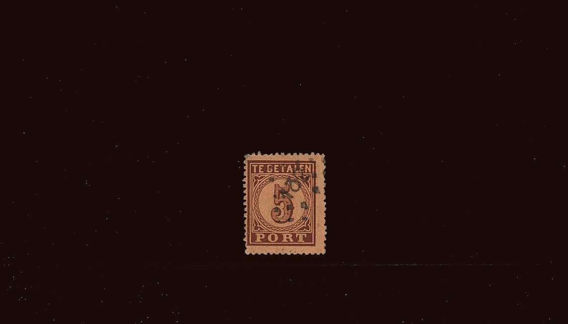 5c Brown on Buff - Type A<br/>
A superb fine used single<br/>SG Cat £25